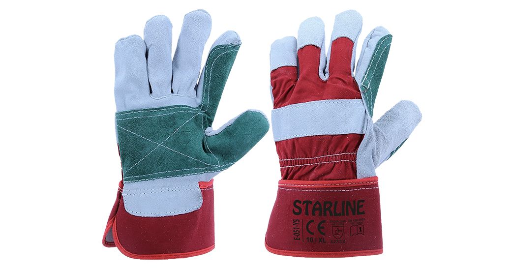 E-051-YS Takviyeli Deri Eldiven