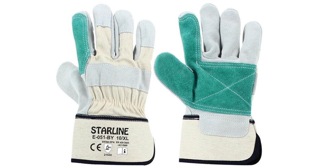 E-051-BY Takviyeli Deri Eldiven